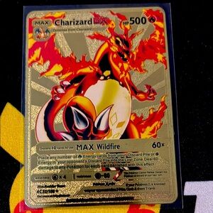 Charizard Metal Gold Foil Pokémon Card